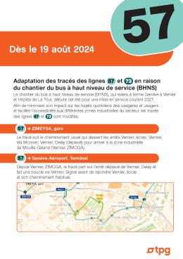 Adaptation tracé ligne 57