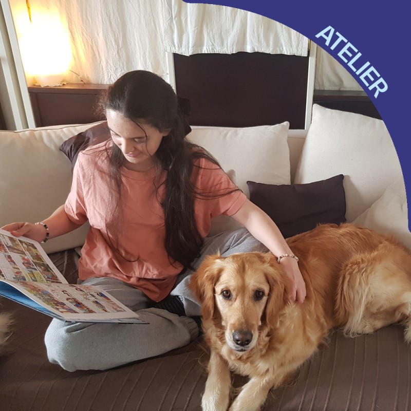 Nawa, chienne lectrice